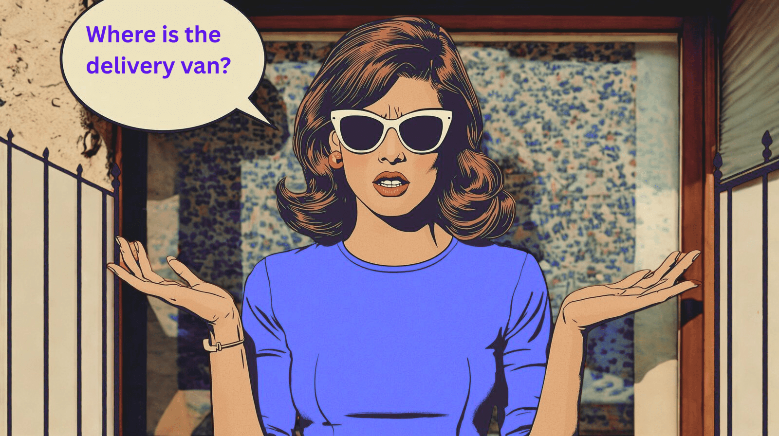 Where is the delivery van?